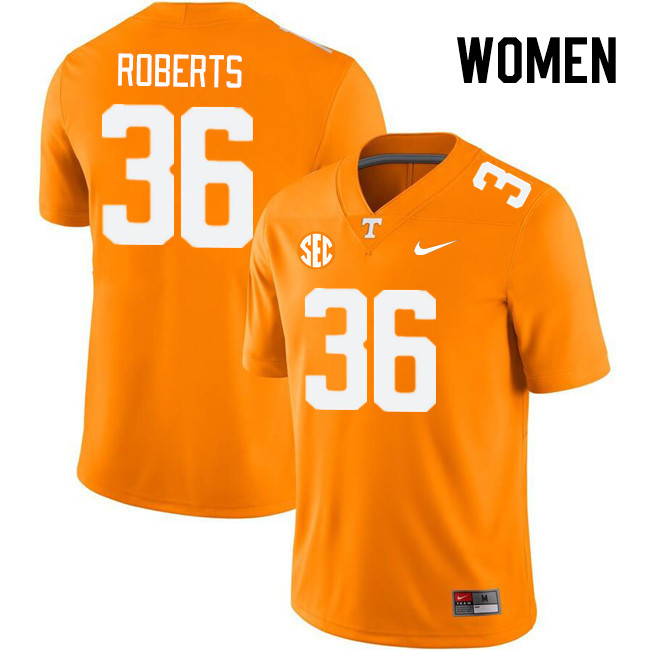 Women #36 Nathan Roberts Tennessee Volunteers College Football Jerseys Stitched Sale-Orange